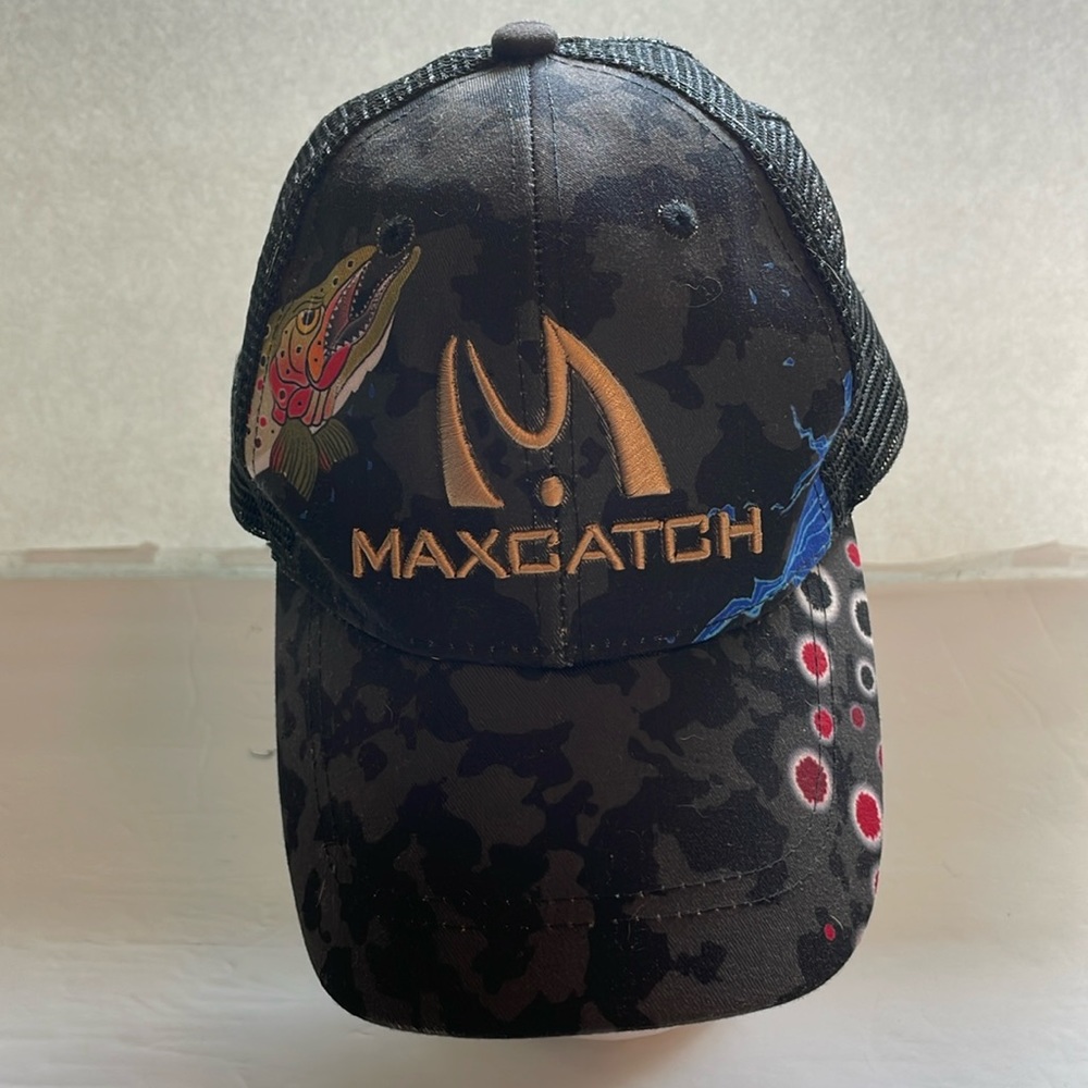 Black Maxcatch trucker fishing Hat Cap camouflage SnapBack